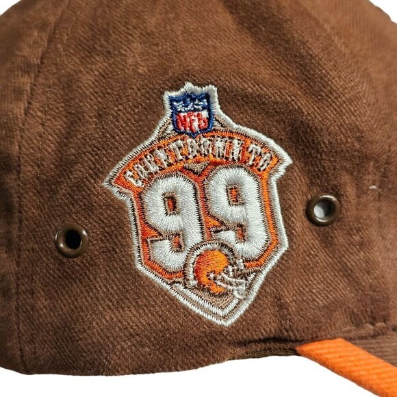 Vintage Cleveland Browns NFL Countdown 99 Brown Hat With Orange Accents - Picture 3 of 12